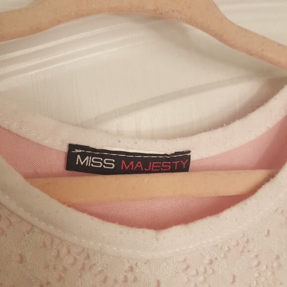 Miss Majesty Pink Floral Hi Lo Tank Dress Sheer Layers - Picture 4 of 6